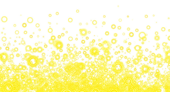 Abstract yellow bubbles background with gradient effect for celebration and festive design with light effect