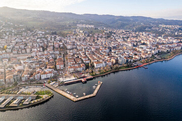 Obraz premium Karamursel, Kocaeli, Turkey. Karamursel is a town and district located in the province of Kocaeli. Aerial shot with drone.