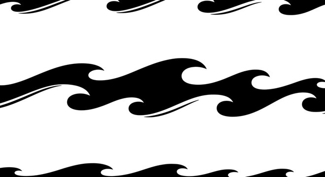 Abstract tribal wave pattern design