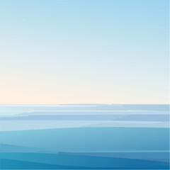 Fototapeta premium Serene landscape with rolling hills and sky.