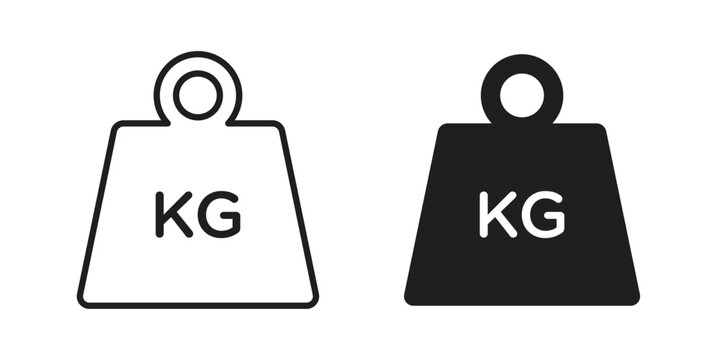 Weight icons. Vector graphic. Editable vector stroke. EPS 10.
