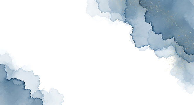 Soft blue watercolor splashes on a white background, with a subtle texture and diffused edges, brush stroke