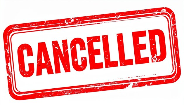 Red Cancelled Grunge Rubber Stamp
