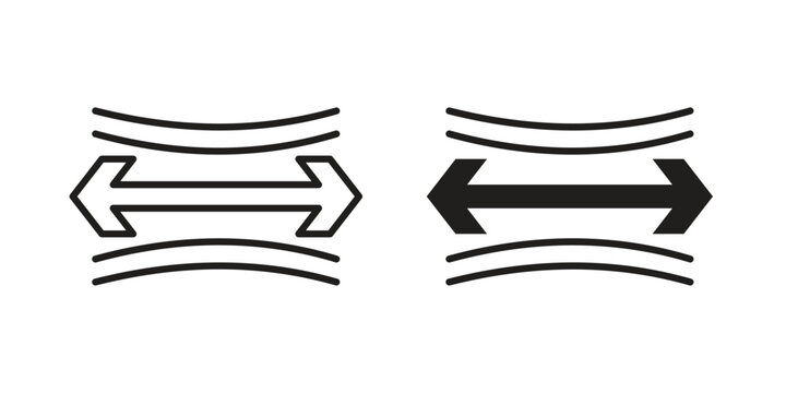 Elastic icons for web and mobile UI design. Glyph vector with editable stroke
