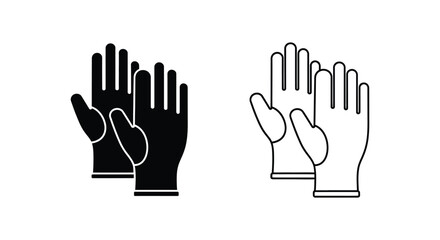 Fototapeta premium Black and white gloves Vector