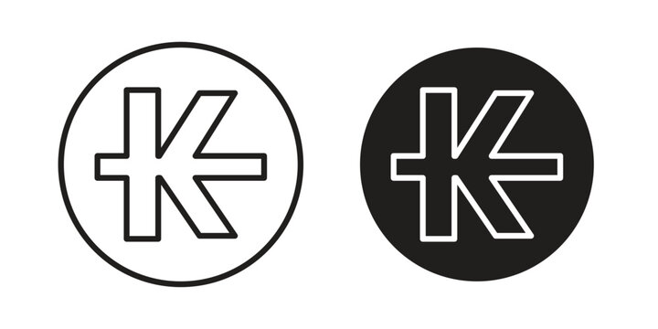 Kip icons for web and mobile UI design. Glyph vector with editable stroke