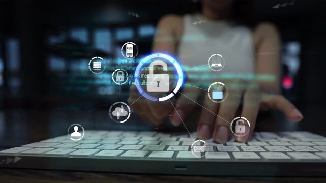 Cybersecurity cyber protection, crime internet scam, crypto currency investment digital network technology computer virus attack risk protection, identity encryption privacy data hacking, abstract AI