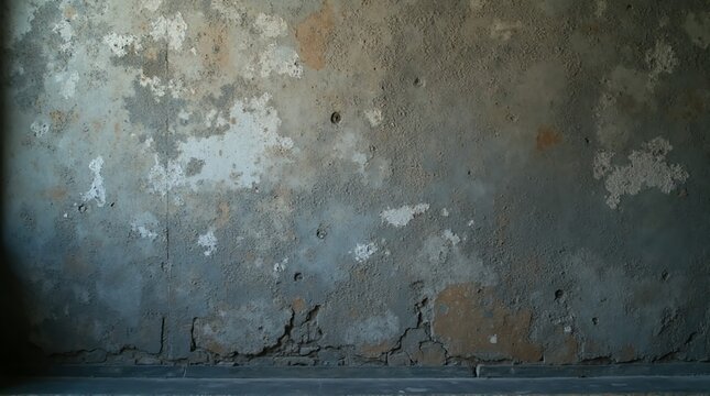 Background Moldy dirty wall with cracks and damp texture background