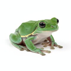 Obraz premium Frog amphibian green isolated on white background
