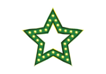 Obraz premium Retro lightbox star frame for party poster, promotion billboard, cinema, bar show or restaurant.