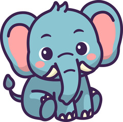 Fototapeta premium baby elephant illustration