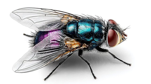 fly isolated on white background