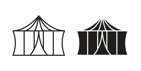 Circus tent icons symbol. Simple, flat design for web or mobile app © Win