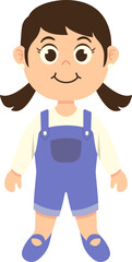Obraz premium Girls 2D Cartoon illustration