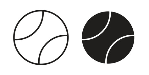 Fototapeta premium Tennis ball icons symbol. Simple, flat design for web or mobile app