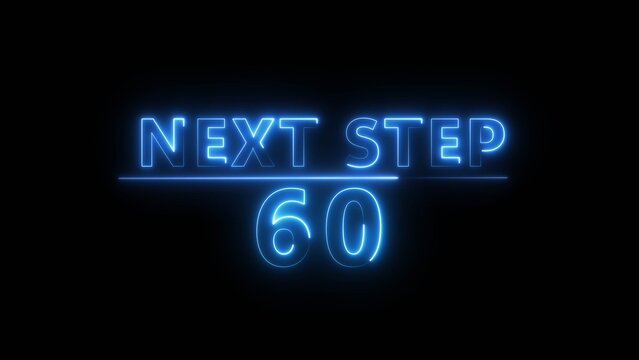 Level up neon number. Level up counting number illustration.