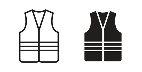 Vest jacket icons symbol. Simple, flat design for web or mobile app © Win