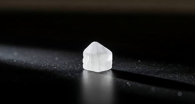 Single Sugar Cube Isolated