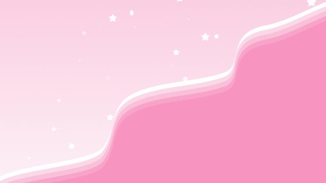 Vibrant Gradient Pink Wallpaper With Abstract Pink Shape And Cute Star Decoration Video Motion Background