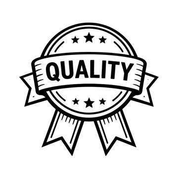 Premium Quality Certified Excellence Guarantee Badge Vector Icon Design Award Seal Symbol. High-Grade Standard Assurance Label for Top-Tier Products & Services, Ensuring Superior Craftsmanship & Satis