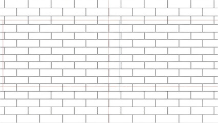 Fototapeta premium Vector CAD design style illustration of a brick wall with gray lines on white background