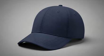 Fototapeta premium Blank navy blue baseball cap mockup hat mockup mockup cap hat template fashion clothing baseball front sport isolated blank