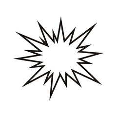 Fototapeta premium Dynamic Comic Book Style Burst Graphic Element Vector Illustration - Explosive Starburst Design for Promotions, Alerts, Sales, and Attention-Grabbing Visuals - Blank Space for Text or Icon.