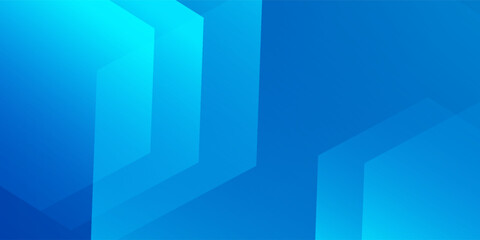 Fototapeta premium Modern blue hexagon background. Vector illustration