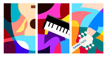 Vector illustration colorful summer music festival banner © shohanex