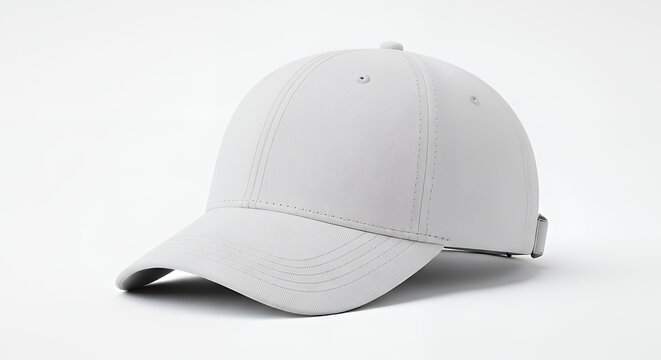 White baseball cap mockup presented on a clean white background for versatile design showcase hat mockup mockup cap hat template fashion clothing baseball front sport isolated blank