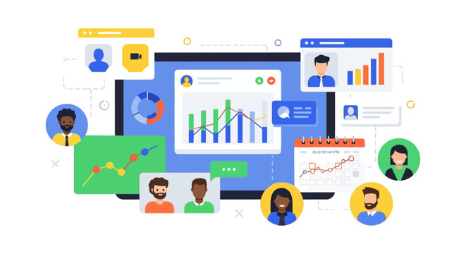 Collaborative Digital Dashboard and Business Analytics Management with Diverse Remote Team Network