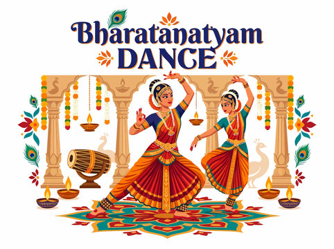 Bharatnatyam Dance Performance with Traditional Costumes