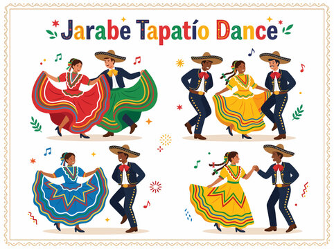 Mexican Folkloric Dance Couple Celebration