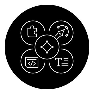 Abilities Icon - Skills and Capabilities Concept for AI System Functionality Symbol