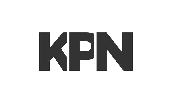 KPN logo design template with strong and modern bold text. Initial based vector logotype featuring simple and minimal typography. Trendy company identity.