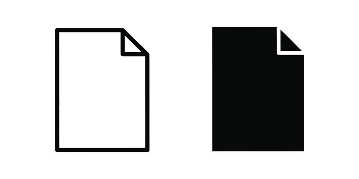 Comparison of a blank document icon and a filled document icon