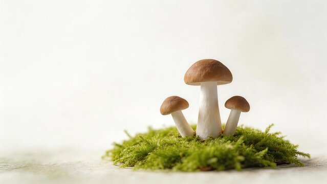 Mushrooms on moss