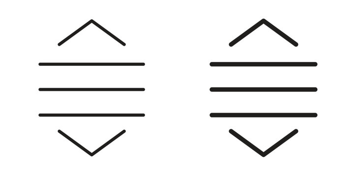 List dropdown icons Black symbol on transparent background. EPS10