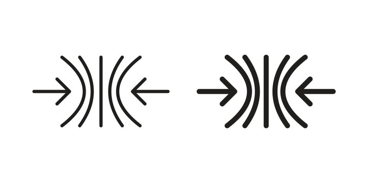 Elastic icons vector silhouette set. thin line icon pack.