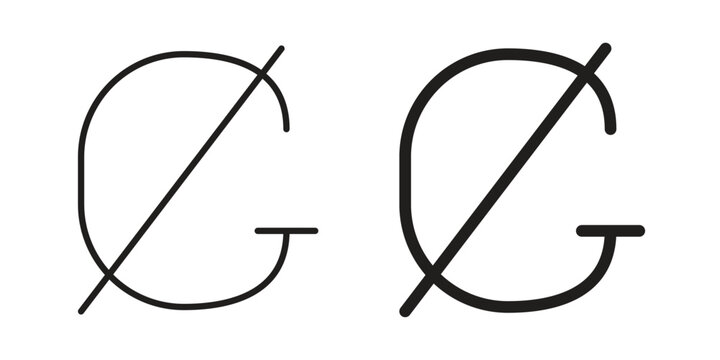 Guarani signs vector silhouette set. thin line icon pack.