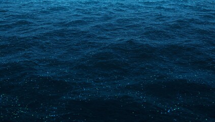 Obraz premium Deep Blue Water Shimmering with Magical Bokeh Lights