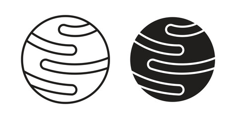 Mercury icons vector silhouette set. thin line icon pack. © Pop