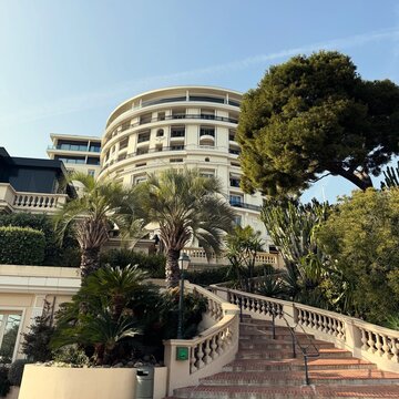 Beautiful old architecture style of residential buildings in Monaco 