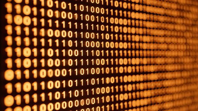 Golden digits flow elegantly against a dark backdrop, creating a stunning visual spectacle that evokes thoughts of innovation, complexity, and the ever-evolving digital landscape.