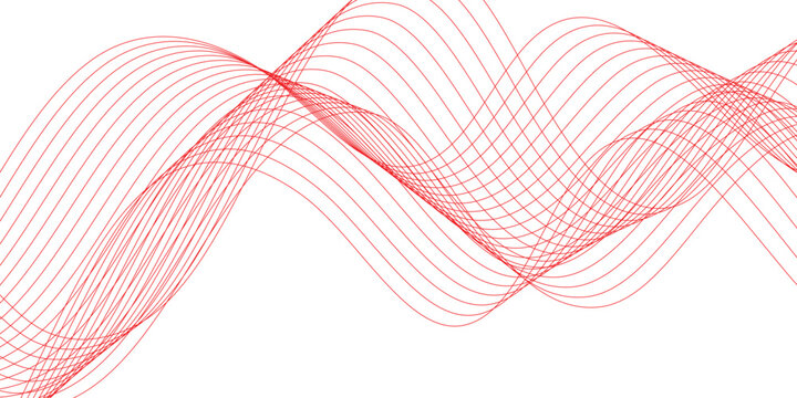 abstract creative red wave curve line design background vector illustration.