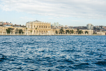 Fototapeta premium Dolmabahce Palace facade along Bosphorus
