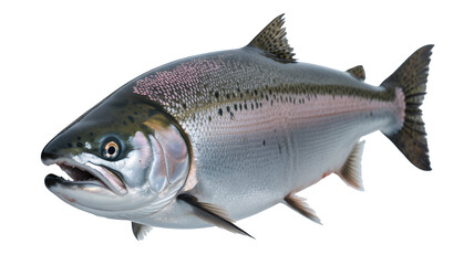 Obraz premium Fresh salmon fish seafood aquatic isolated on a transparent background
