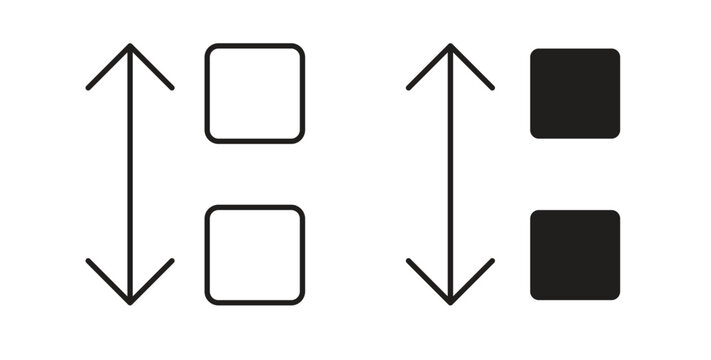Apps sort icons linear icon. Line with Editable stroke. monochrome icon