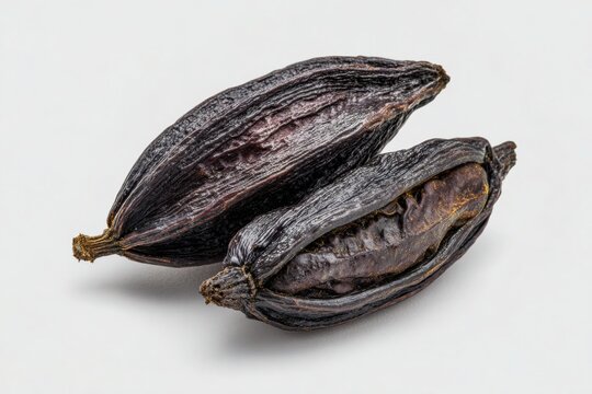 Tonka bean close-up on white background
