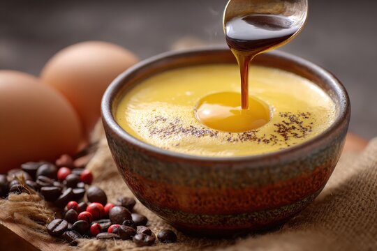 Traditional Vietnamese Egg Coffee Drink